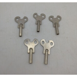 5 Novelty Lux/Keebler? Clock Keys #6 Post Binder Key Stainless